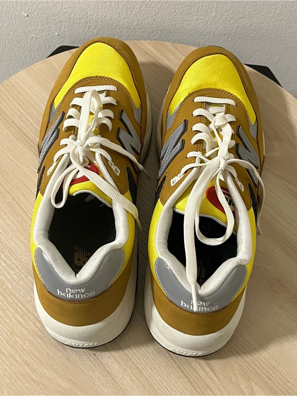 New Balance Men’s Yellow, Brown & Gray Retro Runner Sneakers